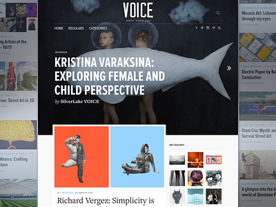 Silverlake Voice - homepage art design factoria homepage layout magazine photography website