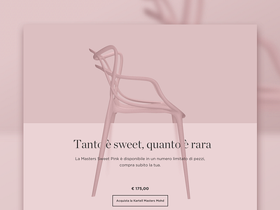 Mohd + Kartell - Landing page 2 design ecommerce factoria furniture landing page launch product shop typography