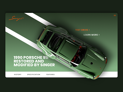 Daily UI 003 - Landing Page automotive branding car daily ui landing page ui web design