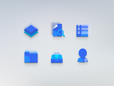 Icons for drop down menu clean design figma flat glass icons illustration vector