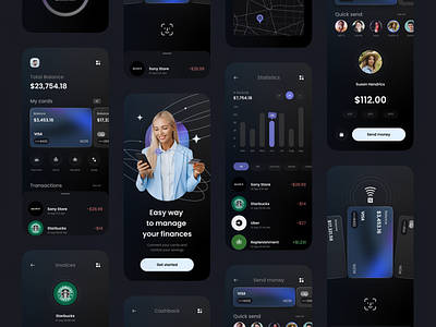 Online banking in app / Continued apple pay bank app clean credit card design finance ios master card mobile app money bank money transfer nfc online bank pay payment ui ui design ux ux design visa