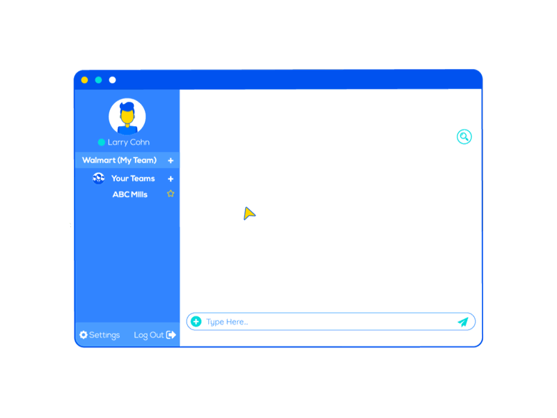 Chat simulation after effects aftereffects blue blue and white blue and yellow blue and yellow design chat chat app chat bot chatbot chatting flatdesign group chat illustrator simulation type webdesign