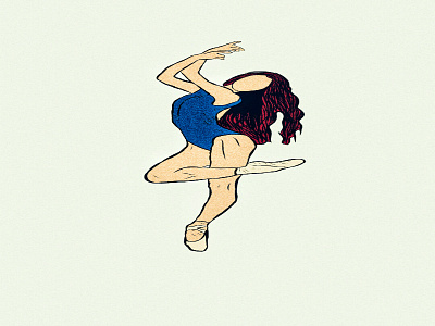 Ballerina Pose ballerina character color design drawing graphic illustration pose poster sketch woman
