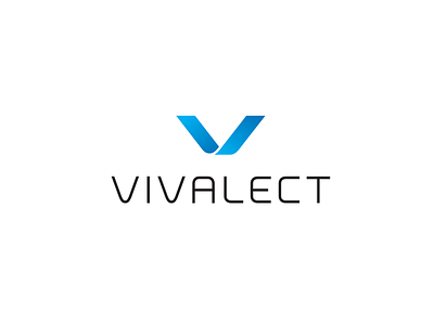 Vivalect corporate logo design phone calls professional v vivalect