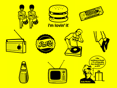 Sounds Like Branding illustrations illustration retro sounds like branding yellow