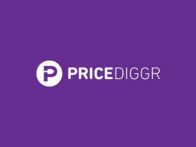 Pricediggr dig digger digging logo design p price software app