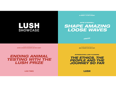 Lush Showcase Holding Slides design event keynote typography