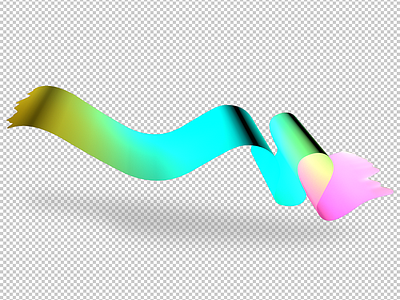 Stunna 3d colorful raw ribbon void