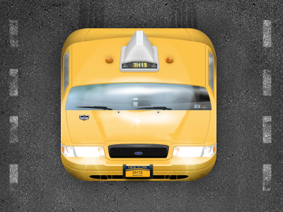 NYC Taxi App Icon app cab design icon iphone nyc taxi yellow