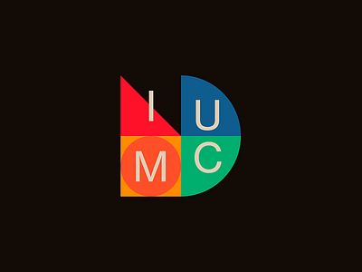 IUMC branding flat icon logo minimal typography