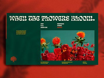When the flowers bloom. art direction brand design branding brutalism design landingpage minimal typography ui ux web design