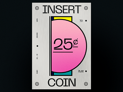 Insert Coin art direction branding design designinspiration minimal poster poster design typography