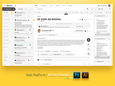 "MailMachine" Web App / Desktop ver.