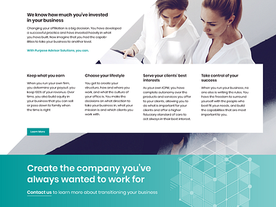 Corporate Financial Services Website Homepage UI