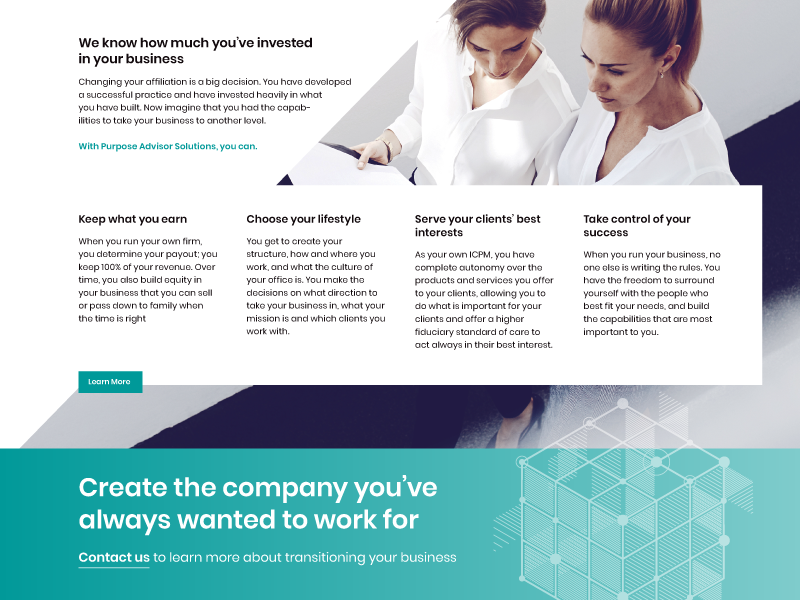 Corporate Financial Services Website Homepage UI by Bill Addison on ...