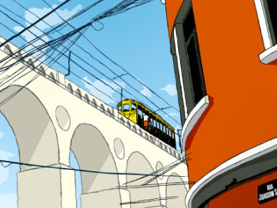Rio de Janeiro Illustration bonde brasil brazil design illustration lapa rio rio de janeiro santa teresa streetcar tram vector