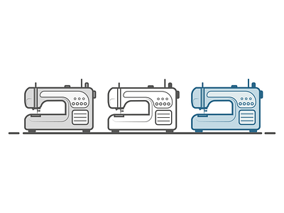 Sewing Machine Concepts app branding creative design flat illustration illustrator logo outline product sewing machine ui vector web design website