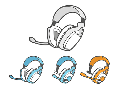 Headphones - Support Centre Illustration app creative flat headphones icon illustration illustrator outline product support centre ui vector web web design