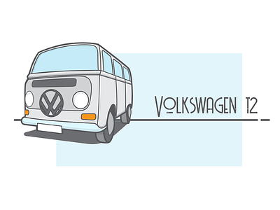Volkswagen T2 Illustration app branding creative design flat illustration illustrator outline product t2 ui vector volkswagen web design