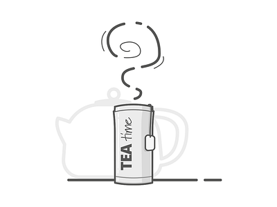 Tea Time MUG branding coffee coffee mug creative design flat icon illustration illustrator outline tea tea bag tea cup tea mug ui vector