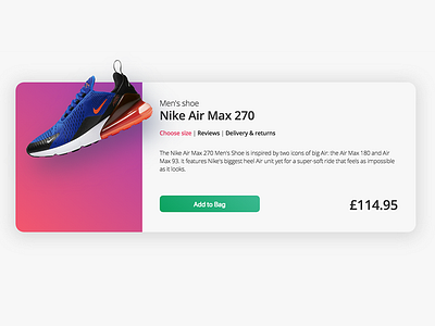 Product Page Ui - Nike Air Max