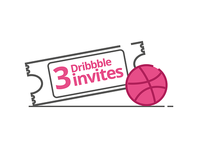 3 Dribbble invites creative design dribbble illustration illustrator invites invites giveaway portfolio