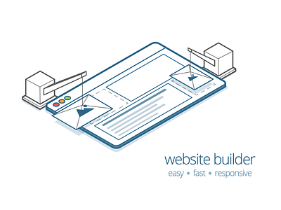 website builder - Isometric illustration