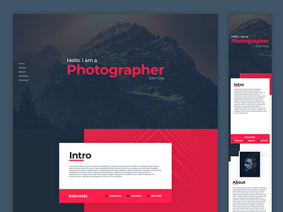 FREE Personal Portfolio HTML 5 website template