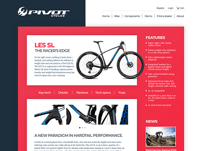 Product page UI - Pivot Cycles