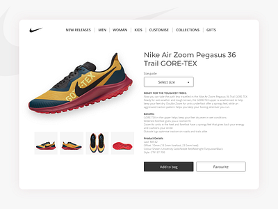 Nike product page - 2 creative design nike product product design product page trainers ui ux web web design