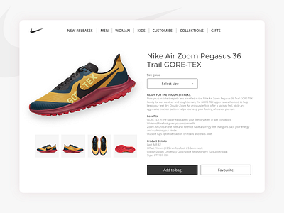 Nike product page - 2