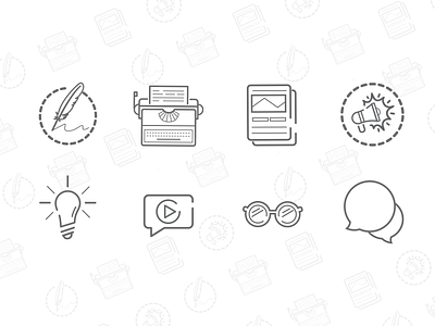 Clean Icon Set branding creative design flat icon set iconography icons iconset illustrator outline product vector