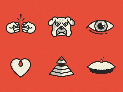 Icon Development agency boulder bulldog collaborate colorado eye fist bump focus heart humble icons imm passion pie pyramid