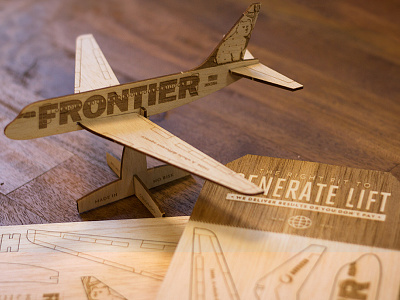 Frontier Balsa Wood Plane airline balsa wood frontier imm laser cut pitch plane wood