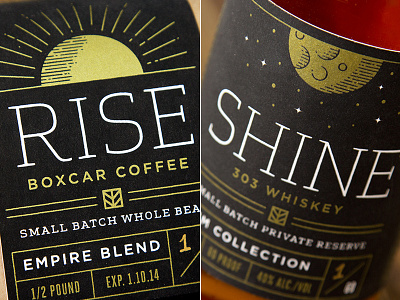 IMM Holiday Labels boulder coffee colorado holiday labels screen printed whiskey