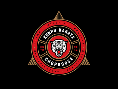 Chophouse Logo branding illustration karate logo mascot orlando tiger