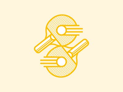 Ping Pong Competition icon illustration paddle ping pong sports