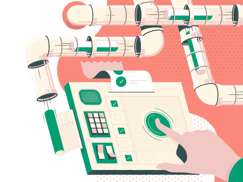Invoiced spotillustration