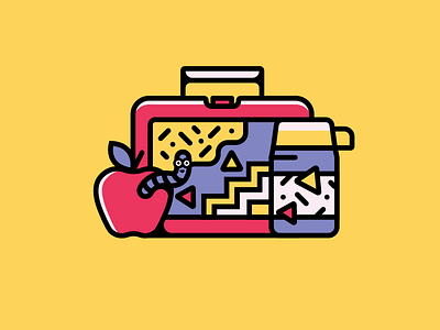 Lunchbox: Google Sticker Set 90s apple food icon illustration lunch patterns snack sticker