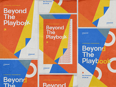 Mixpanel "Beyond the Playbook" branding conference poster startup system typography