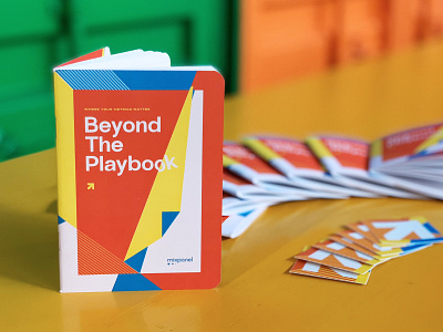 Mixpanel "Beyond the Playbook" notebook analytics book branding conference notebook startup swag