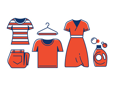 Tide icon set variation 2 clothes design icons illustrations