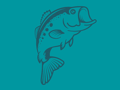 Bass WIP bass fishing florida hook icon illustration imm wip