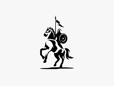 Batyr – nomad warrior battler batyr cossack flag force hero horse kazakhstan knight logo logotype nomad nomadic qazaq qazaqstan rider shield steppe war warrior