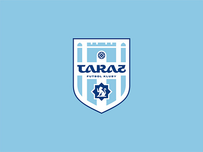 FC Taraz | Logo and identity badge castle champion coat of arms crest emblem esports fc football kazakh kazakhstan lettering lion logo shield soccer sport sports design taraz turan