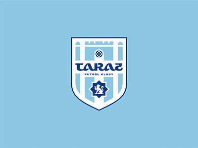 FC Taraz | Logo and identity badge castle champion coat of arms crest emblem esports fc football kazakh kazakhstan lettering lion logo shield soccer sport sports design taraz turan