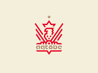 Aqtöbe | logo animal aqtobe badge bird crest eagle football griffin kazakhstan line design linelogo lion logos logotype soccer sports sports design sports logo star wings