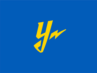 Y - lightning air force arrow blue calligraphy energy font force icon lettering light mark monogram power speed sports stop war type ukraine y letter yellow