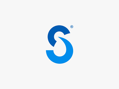 S-drop logo blue branding circle dribble drop letter logo logotipo monogram negative negative space oil petrol plumping s sea smart tear tech water