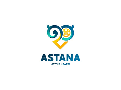 Astana | 20 years 20 astana city heart identity kazakhstan kz logo nation years